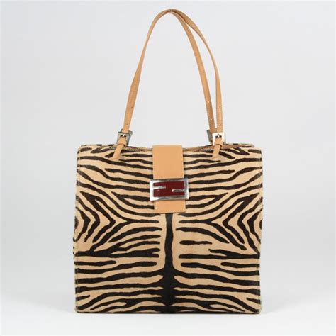 fendi zebra bag|Fendi leather handbags.